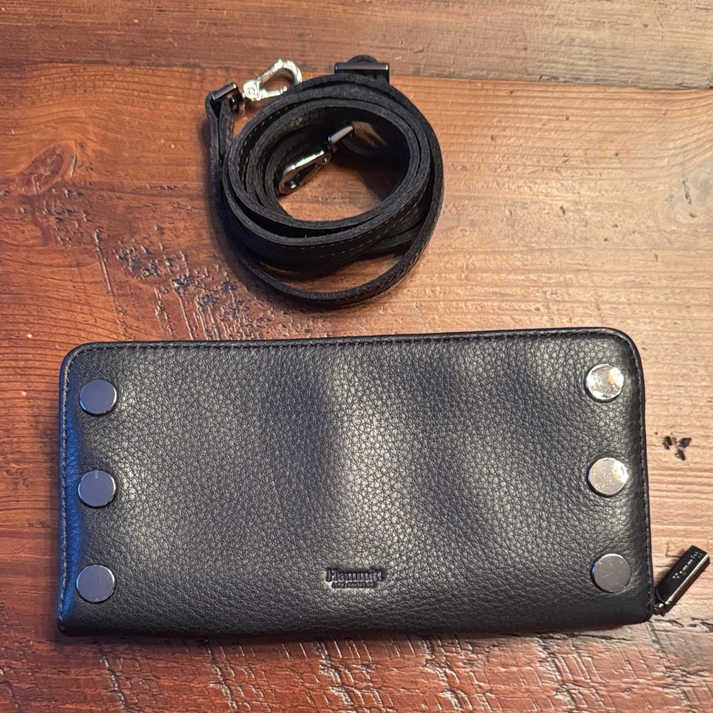 Hammitt 360 South Black Pebbled Leather EUC